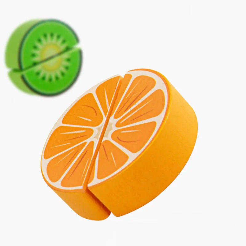 KüchenReich Holzspielzeug – Orange und Kiwi zum Zerteilen