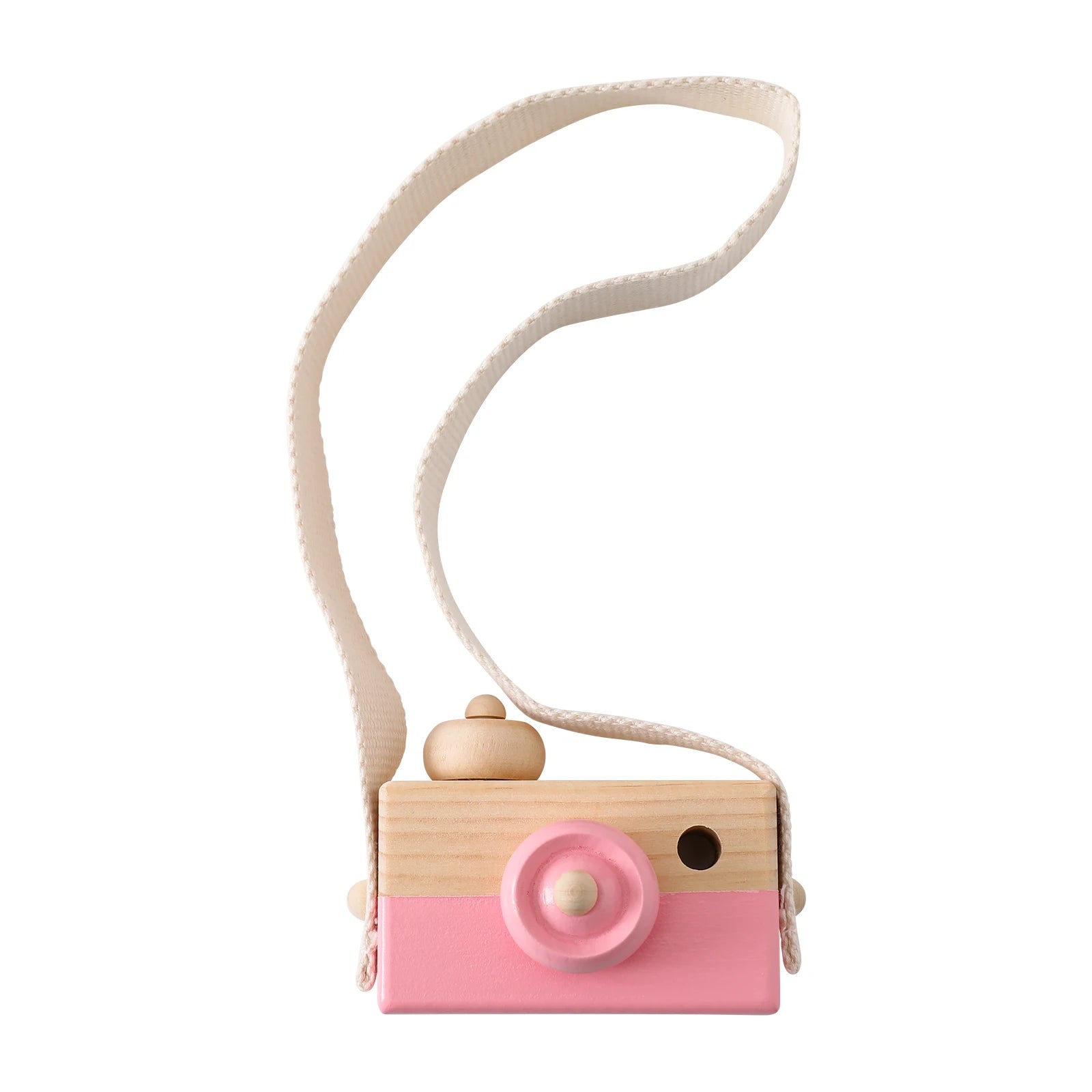 KameraKlick Holzkamera Pink mit Band